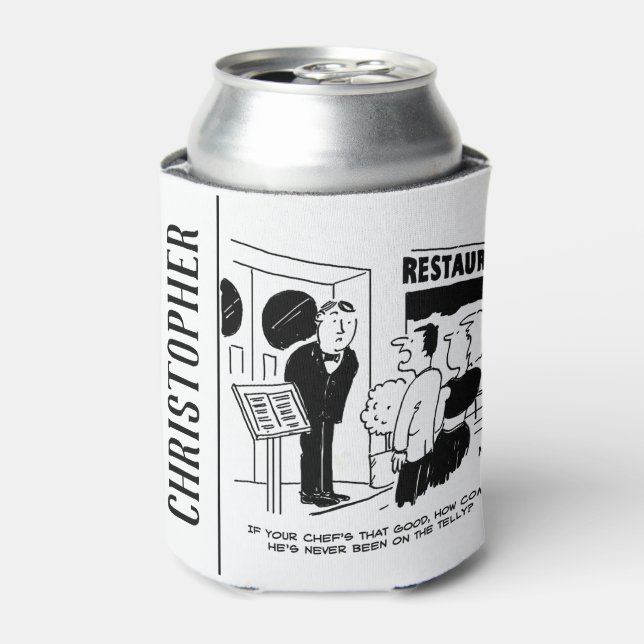 Porta-lata Chef no Restaurante não está no Cartoon de Televis (Can Front)