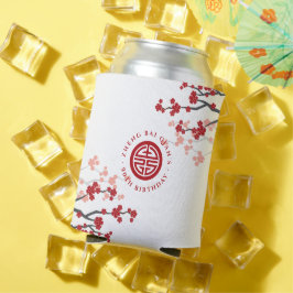 Porta-lata Cherry Blossomo Símbolo Longevidade Aniversário Ch