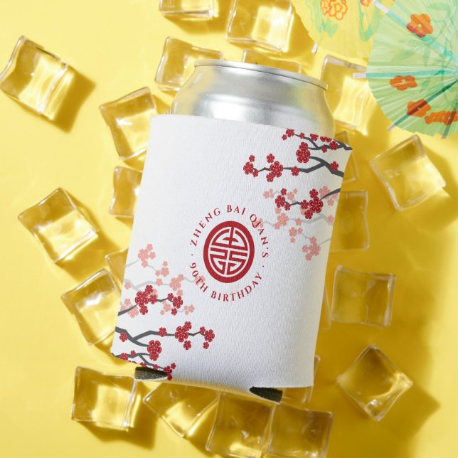 Porta-lata Cherry Blossomo Símbolo Longevidade Aniversário Ch (Verão in situ)