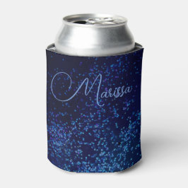 Porta-lata Chic Divertido Confete Personalizado Azul Meia-Noi