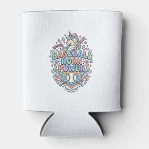 Porta-lata Chifre de Beisebol Unicórnio Poder Kawaii Design V