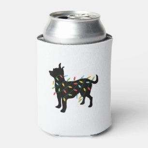 Porta-lata Chihuahua Christmas Lights Xmas Gift for Dog Lover