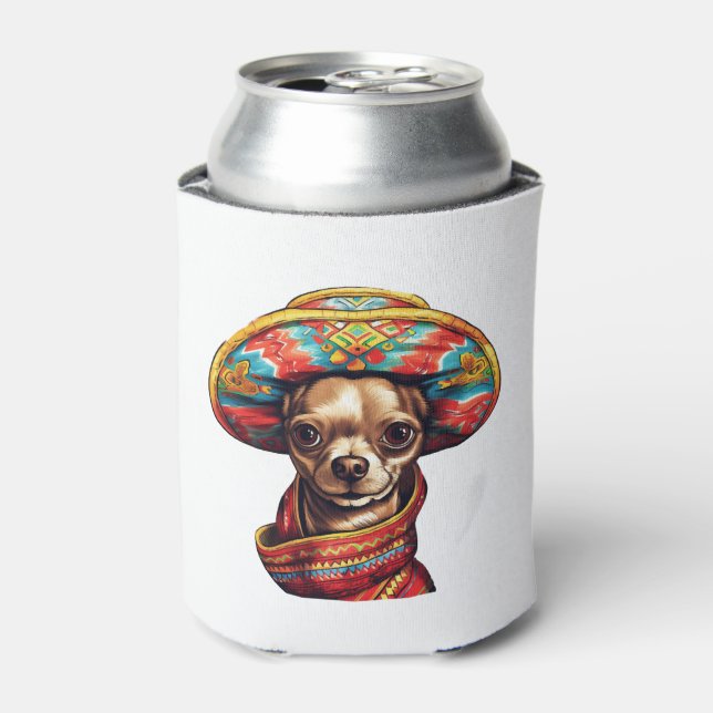 Porta-lata Chihuahua Mexico Cinco de Mayo Funny Dog (Can Front)