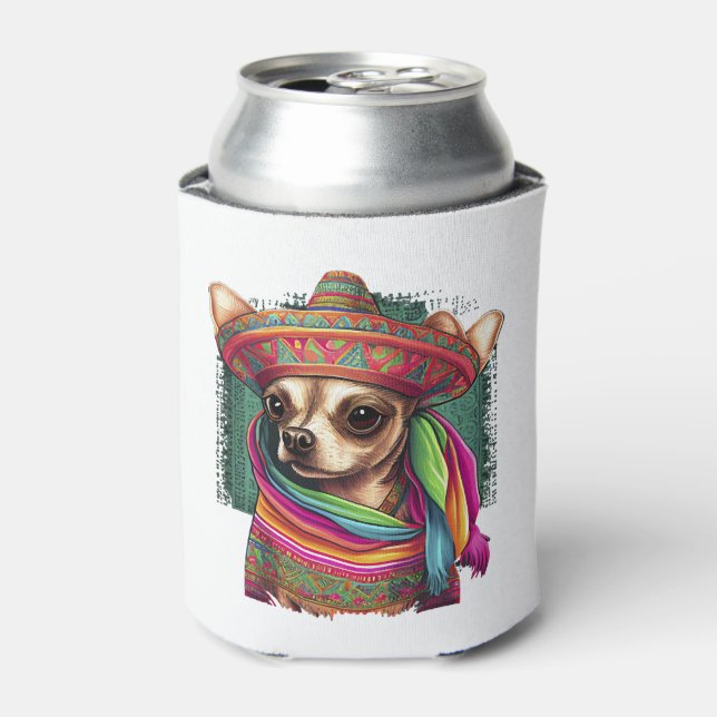 Porta-lata Chihuahua Mexico Cinco de Mayo Funny Dog (Can Front)
