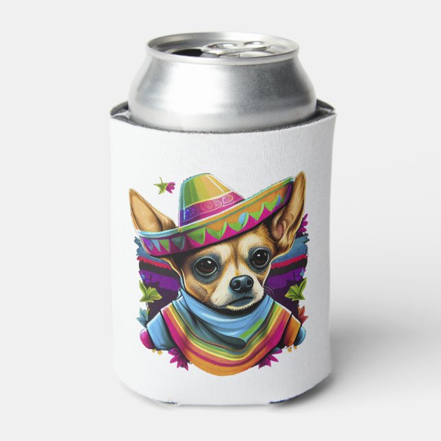 Porta-lata Chihuahua Mexico Cinco de Mayo Funny Dog (Can Front)