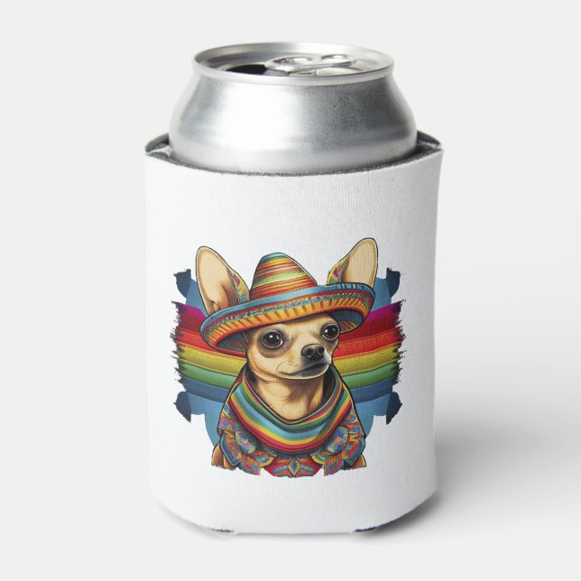 Porta-lata Chihuahua Mexico Cinco de Mayo Funny Dog (Can Front)