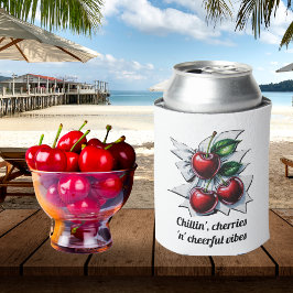 Porta-lata Chillin, Cherries 'n' Cheerful Vibes Na moda Red