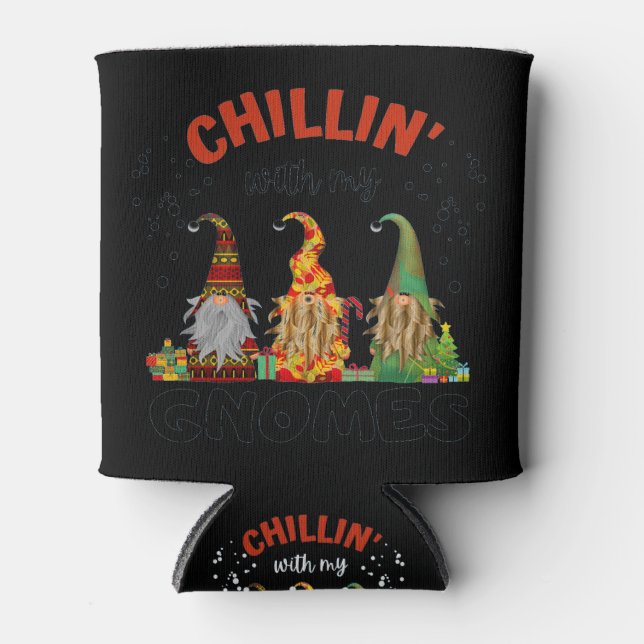Porta-lata Chillin With My Gnomes Christmas (Frente)