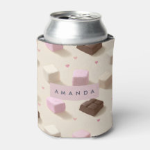 Chocolate e marshmallow de pastel-branco personali