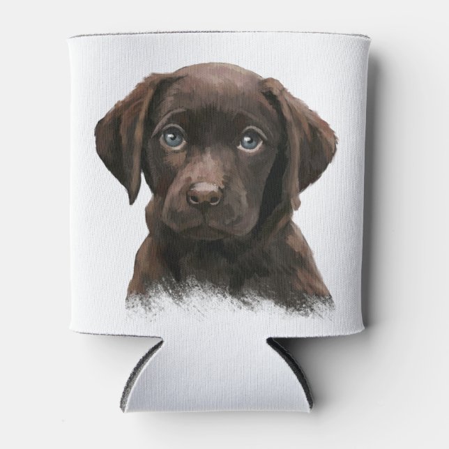 Porta-lata Chocolate Labrador Puppy (Frente)