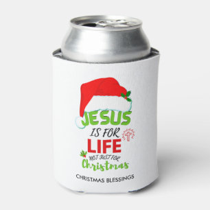 Porta-lata Christian JESUS É A VIDA, não só para o Natal