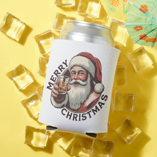 Porta-lata Christmas Drinking Bourbon Party Whiskey Lover  (Verão in situ)