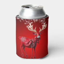 Porta-lata Christmas Red Reindeer Winter Holidays