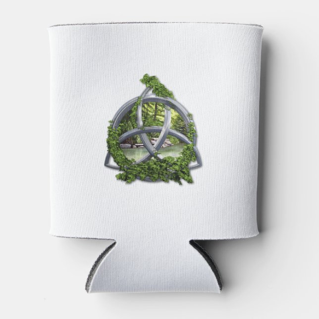 Porta-lata Chrome Celtic Trinity Knot (Frente)