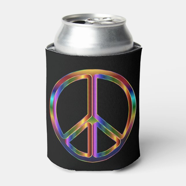 Porta-lata Chrome Peace Sign (Can Front)