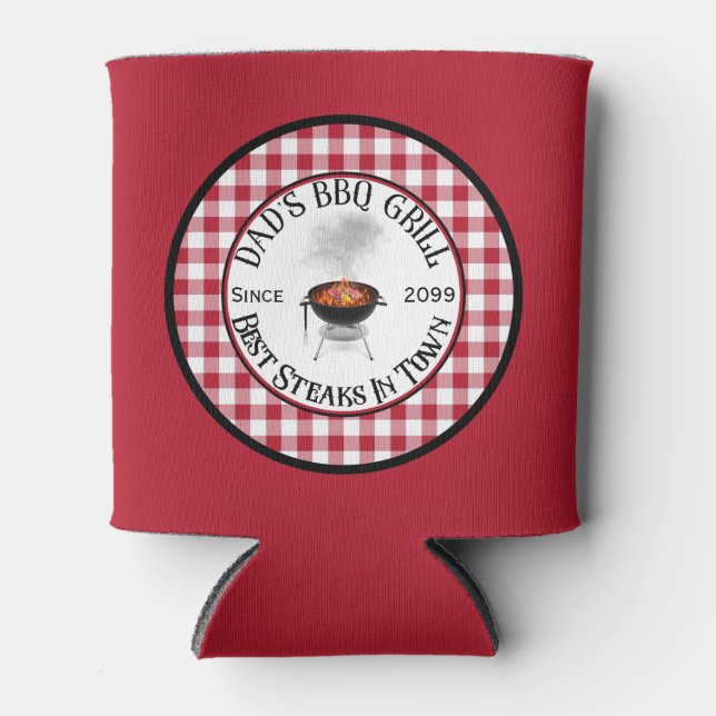 Porta-lata CHURRASCO De pai Mais Bonitos Na Cidade (Frente)