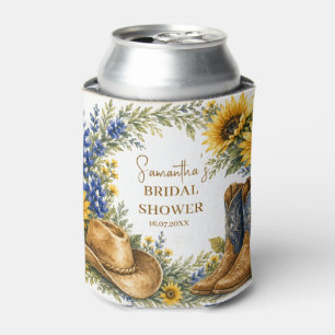 Porta-lata Chuva de Azul Texas Girassol Boho Chá de Noiva