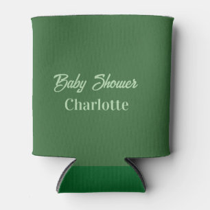 Porta-lata Chuva de bebê floresta verde pastel nome simplesmi