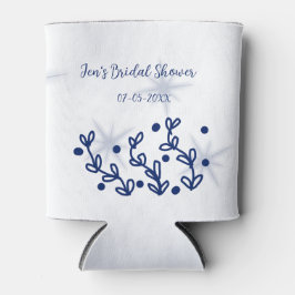 Porta-lata Chuva de noiva luxuosa com folhas de estrelas azui