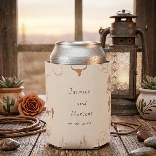 Porta-lata Chuva de presentes de casamento Boho Western Saddl (Criador carregado)