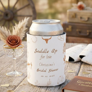 Porta-lata Chuva de presentes de casamento Boho Western Saddl