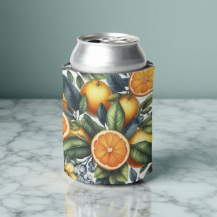Porta-lata Chuvas Nupciais Elegantes de Laranja e Citrinos em