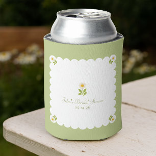 Porta-lata Chuveiro de Noiva Elegante Sage Verde Margarida Fo
