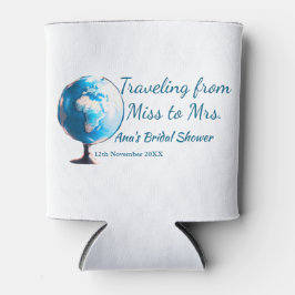 Porta-lata Chuveiro de noiva viagem adicionar nome data senho