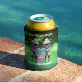 Porta-lata Cientistas Gatos Engraçados Fazendo Dominação Mund