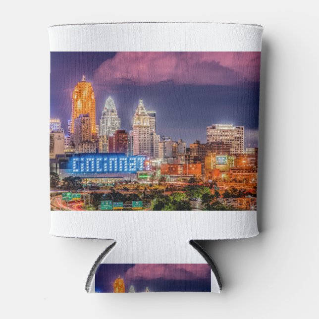 Porta-lata Cincinnati Ohio Night Skyline 2019 (Frente)