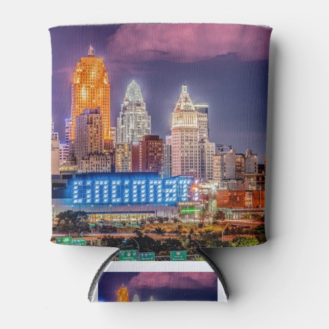 Porta-lata Cincinnati Ohio Night Skyline 2019 (Frente)