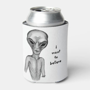 Porta-lata Cinza Alienígena, quero acreditar