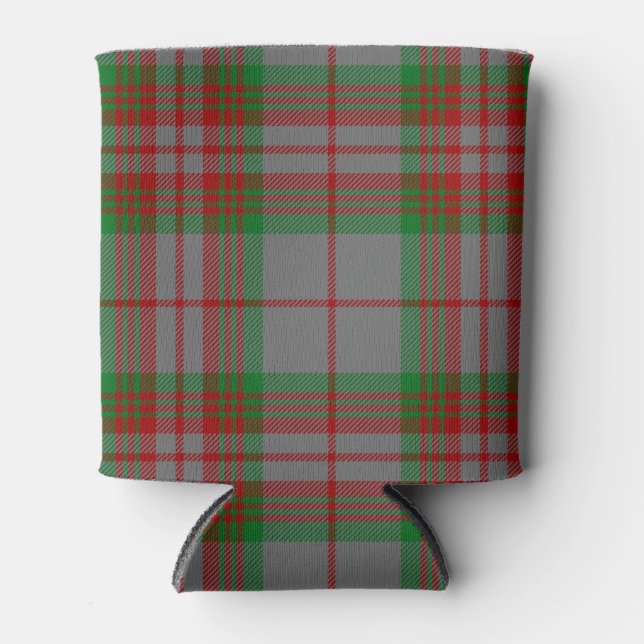 Porta-lata Cinza Escocesa de Tartan Xadrez (Frente)