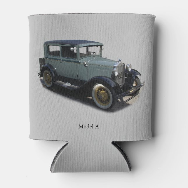 Porta-lata Cinza Modelo A pode resfriar (Frente)