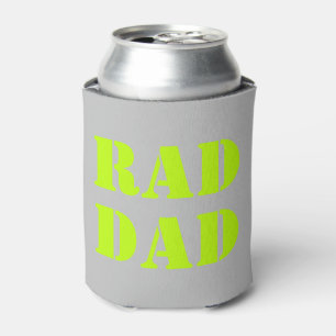 Porta-lata Cinza verde neon-line de Pai rad da tipografia mod