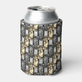 Porta-lata Cinzas e manchas de ouro, esculpidas em retângulos