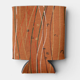 Porta-lata Cinzas Vermelhas Ondas: Arte Abstrato Japonesa Mod