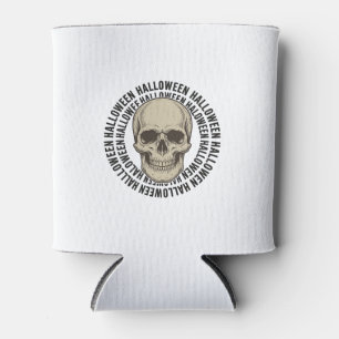 Porta-lata Círculo de Caveira de Halloween Desenho de Gravura