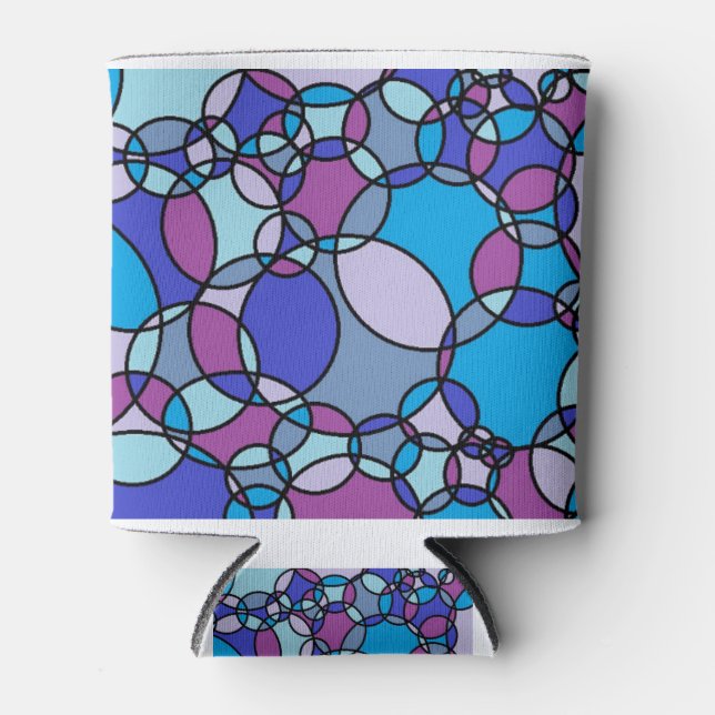 Porta-lata Círculos de bolhas (Frente)