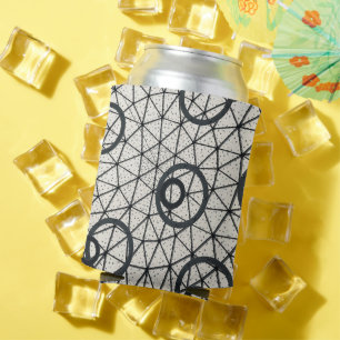 Porta-lata Círculos Pretos e Brancos