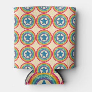 Porta-lata Círculos Retroativos: Textura Sem Costura.