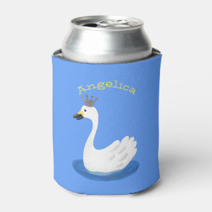 Porta-lata Cisne branco-branco com desenho animado
