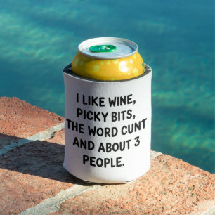 Porta-lata Citação de Natal Eu Gosto de Vinho Rude Festiva Sa