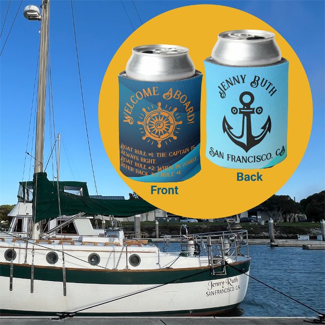 Porta-lata Citação Engraçada 'Bem-vindo A Bordo!' Nome da bot (Criador carregado)