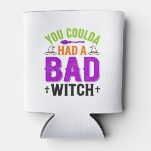 Porta-lata Citação engraçada de bruxa ruim de Halloween Desig