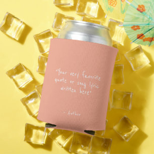 Porta-lata Citação personalizada - crie seu próprio pêssego