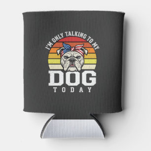 Porta-lata Citação Retro Engraçada Amante de Cachorro Bulldog