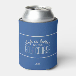 Porta-lata Citações de Campo de Golfe com iniciais personaliz