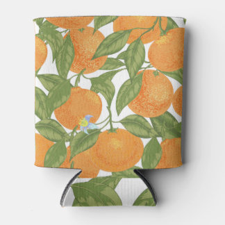 Porta-lata Citrus Delight: Padrão de Mandarin Vintage
