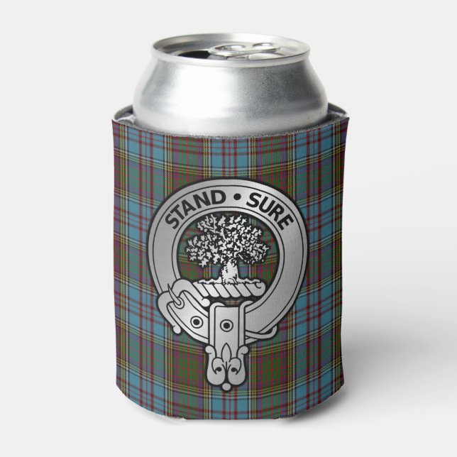 Porta-lata Clan Anderson Crest & Tartan (Can Front)